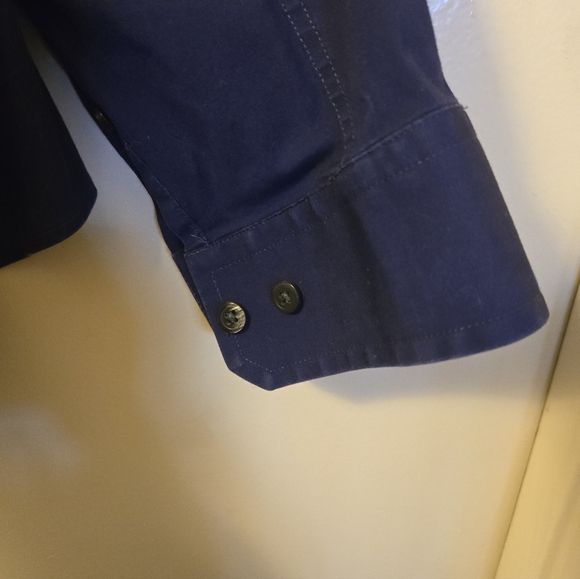 Express Blue Casual Button Down‎ Shirt Fitted Large - Picture 5 of 9